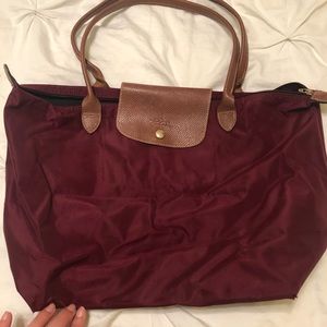 Authentic Large Maroon Longchamp Purse